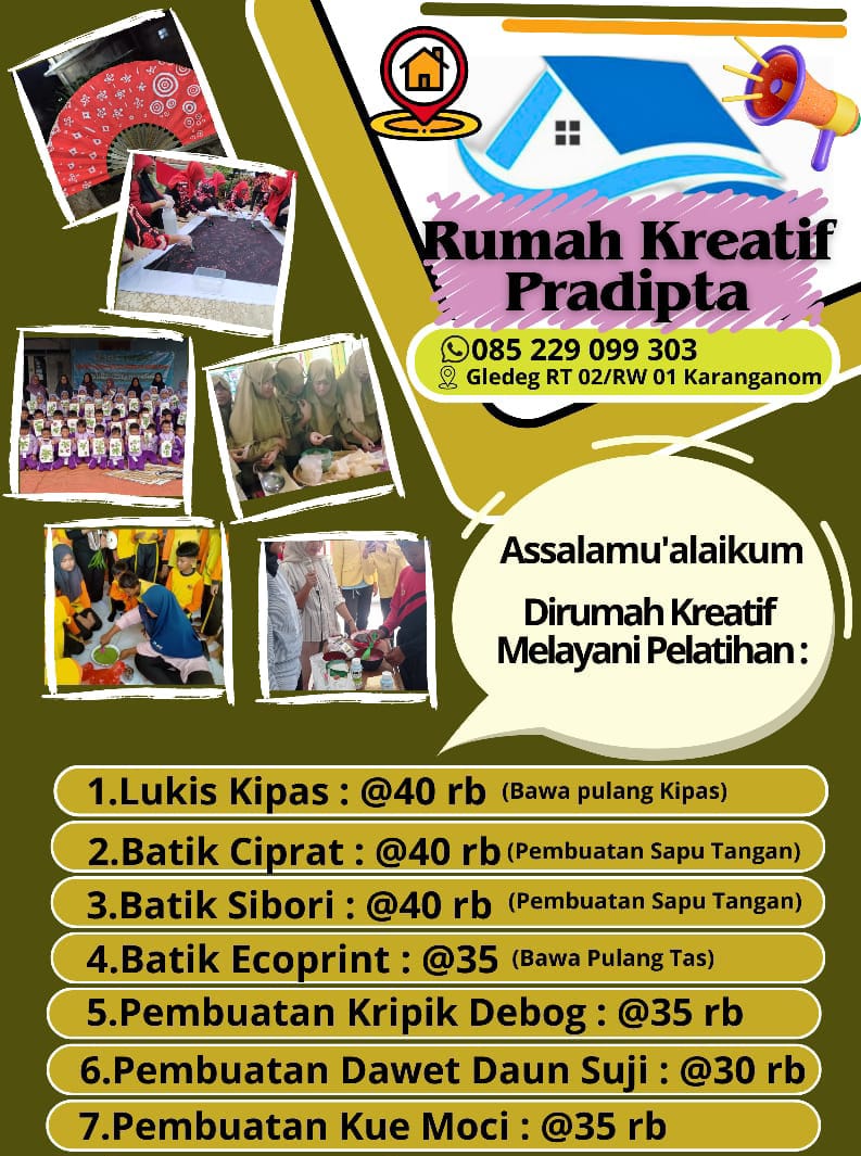 Foto Batik ecoprint dan kripik